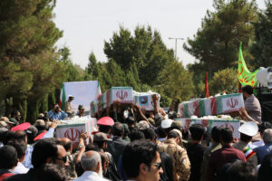 مراسم استقبال از شش شهید در کرمان