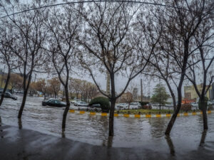 کرمان در باران